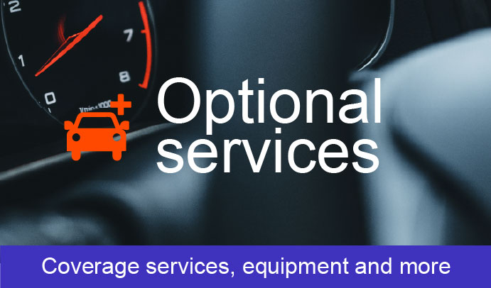 Enrich your road trip with optional coverages and services