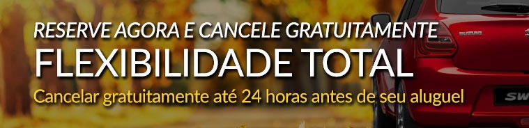 Reserve agora e cancele gratuitamente até 24 horas antes de seu aluguel